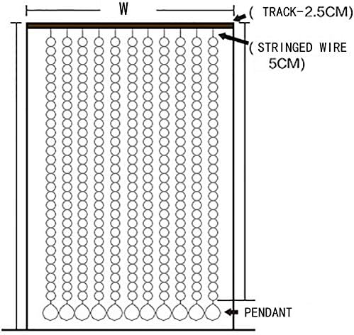 Etlegor Beaded Curtain Panel Blue 80x200CM