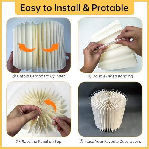 Visufy Foldable Cardboard Cylinder Stand for Parties