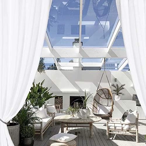 LORDTEX Waterproof Blackout Curtains 52x84 2 Panels White