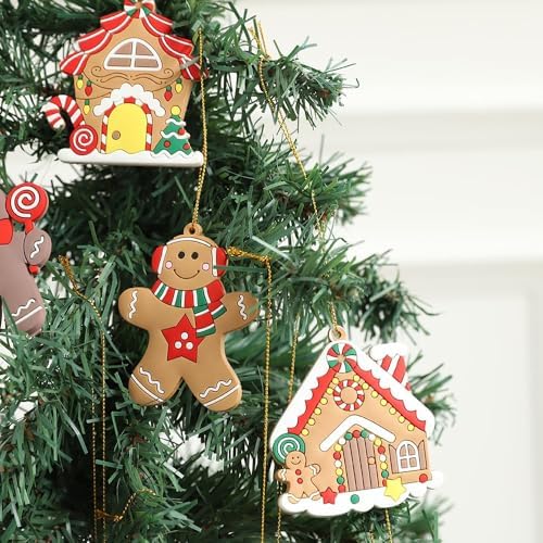 12pcs Gingerbread Man Christmas Ornaments