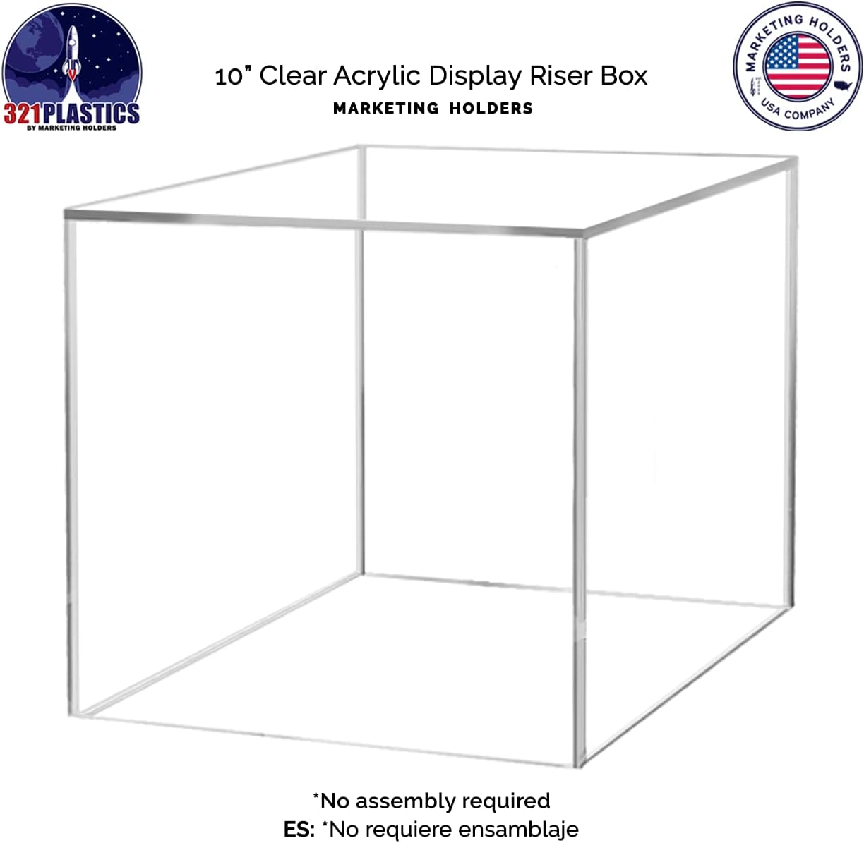 4 Pack Clear Acrylic Display Box Art Sculpture Pedestal
