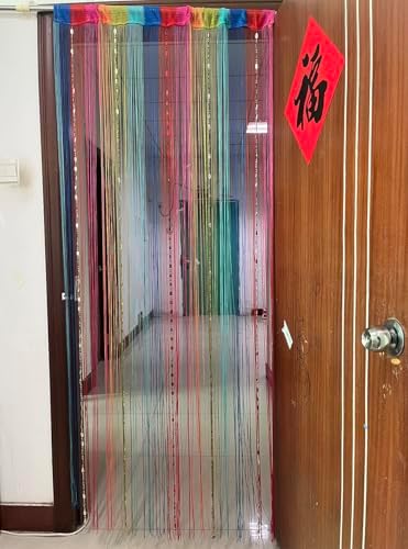 ZideTang Button Beaded Door Curtain with Fringe