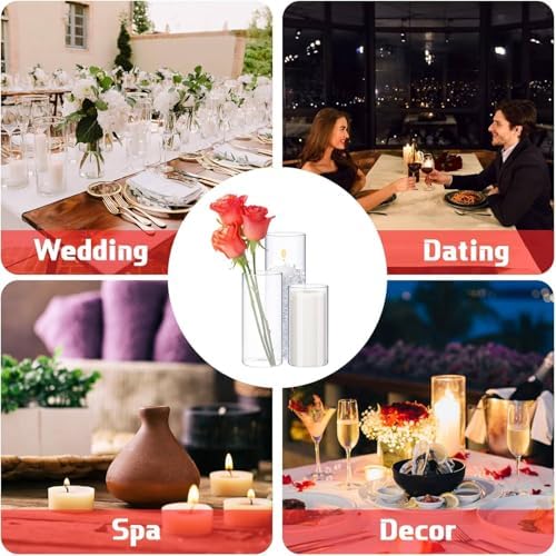 36 Pcs Clear Glass Cylinder Vases for Centerpieces