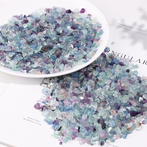 SUNYIK Fluorite Tumbled Chips for Decor and Crafts