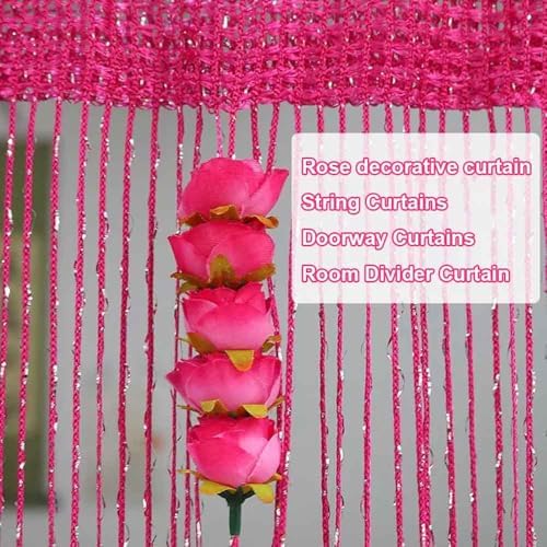 Decorative Door Curtain with Fringe and Beads