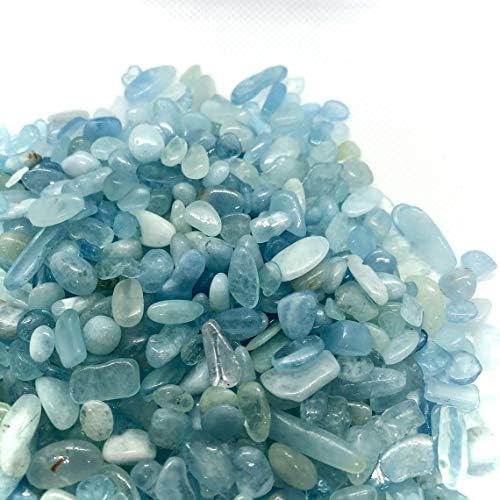 IMALY Aquamarine Tumbled Chips Healing Stones 05lb