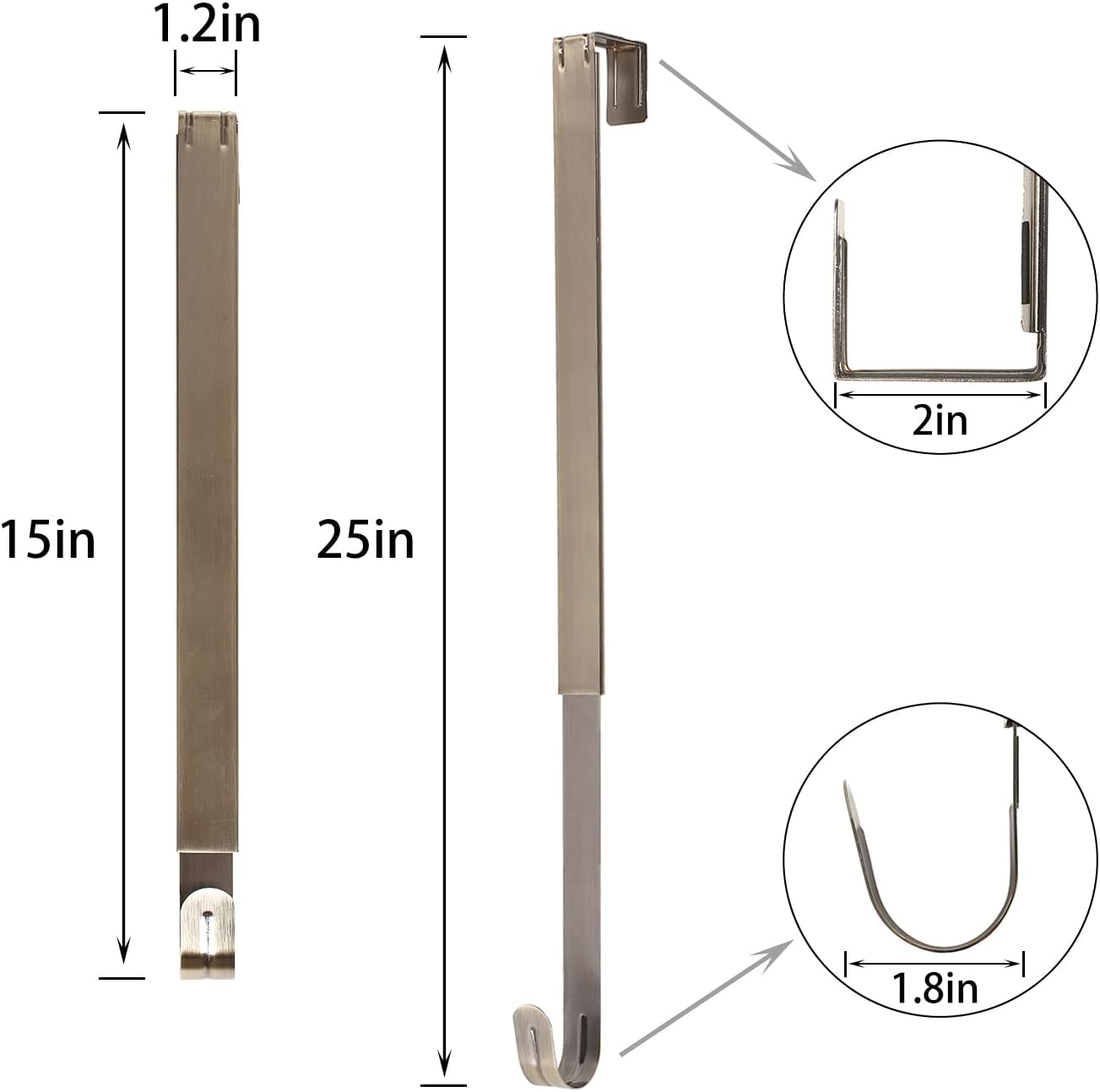 Sattiyrch Adjustable Wreath Hanger 15-25 Inch Bronze