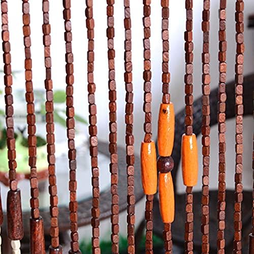 60 Strands Wood Beaded Curtain for Doorways and Room Dividers