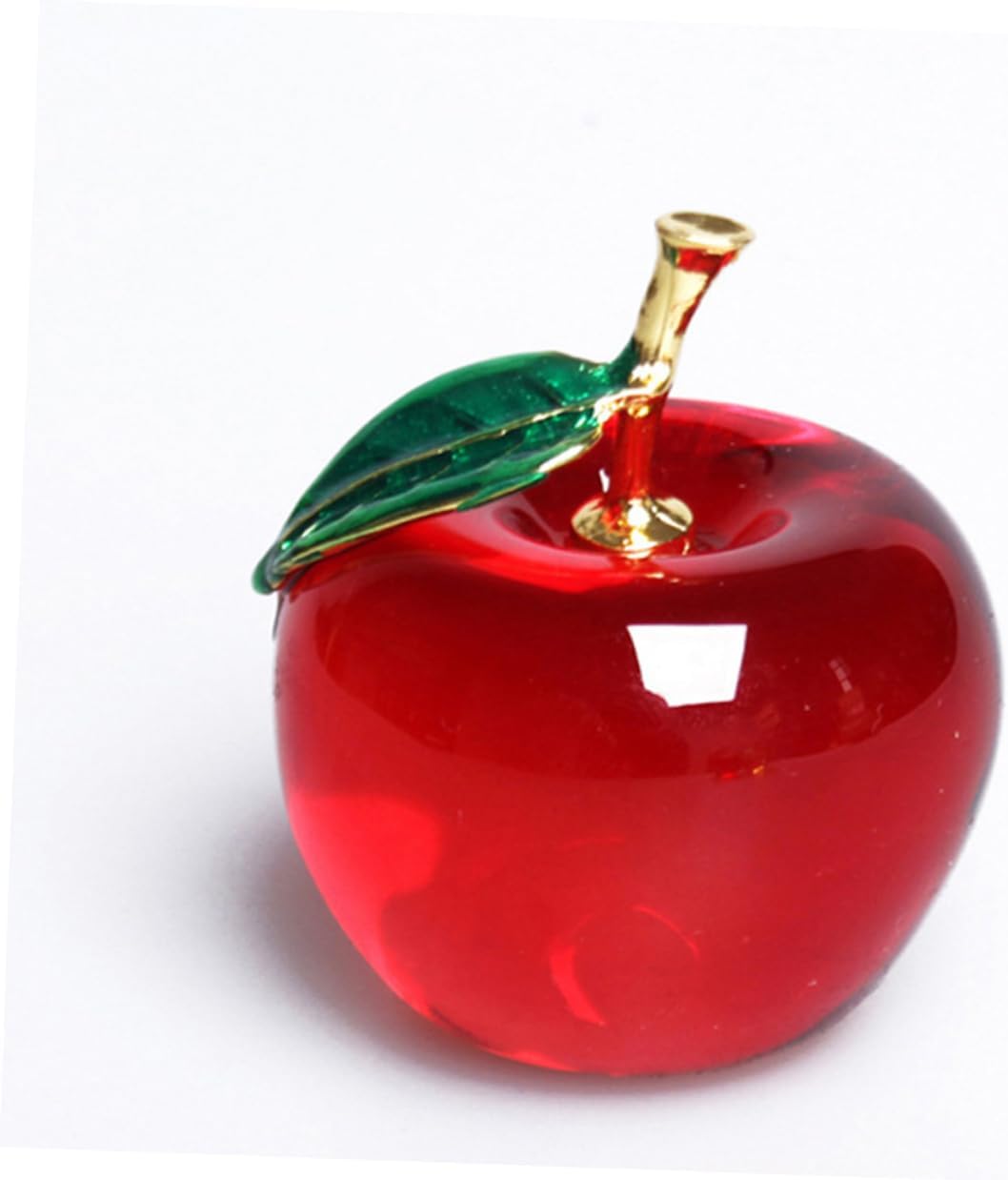 2pcs Crystal Faux Apple Decor for Home Office