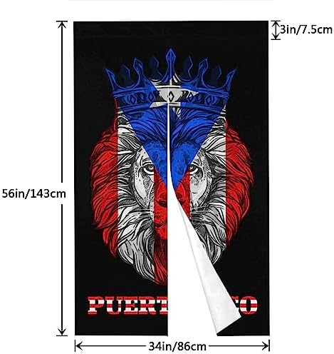 Puerto Rican Flag Door Curtain 34x56 Inch