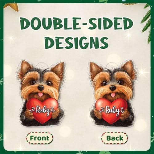 Custom Name Yorkshire Terrier Christmas Ornament