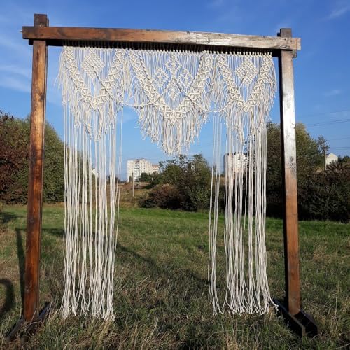 Boho Wedding Arch Macrame Curtain Decor 708W866L