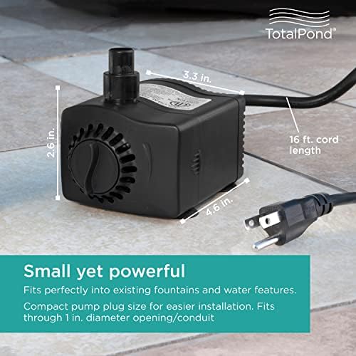 TotalPond 400 GPH Fountain Pump with LED Light