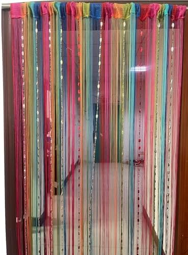 ZideTang Button Beaded Door Curtain with Fringe