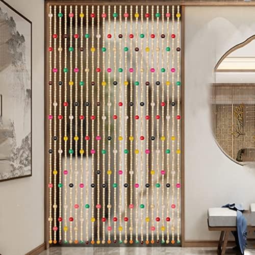 Wooden Beaded Curtain - Stylish Room Divider for Doors and Hallways