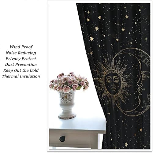 NC Sun Moon Stars Art Curtain 42x45in