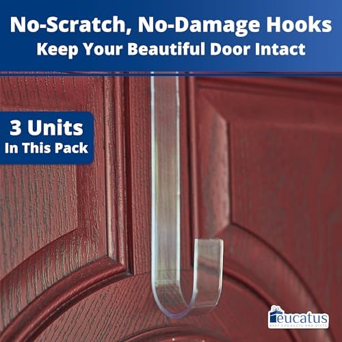 Non Scratch 100 Clear Wreath Hanger 3 Pack