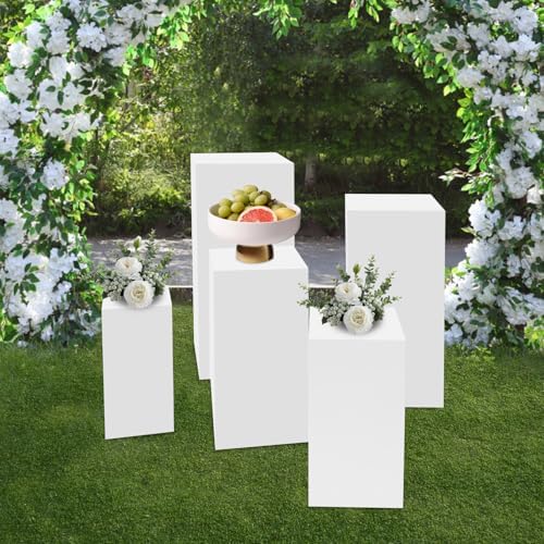 5Pcs Square Pedestal Stand for Party Wedding Display