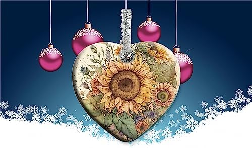 XUTAI Heart Shape Ceramic Christmas Tree Ornament