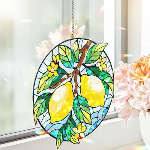 Tropical Lemon Broken Glass Hologram Ornament