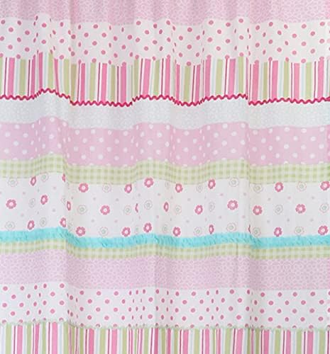 Cozy Line Peace Love Flower Polka Dot Stripe Plaid Ruffled Curtains 63 Panel