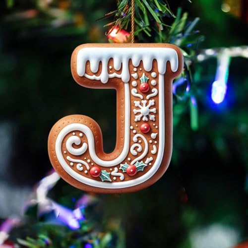 Gingerbread Alphabet Ornaments for Christmas Tree