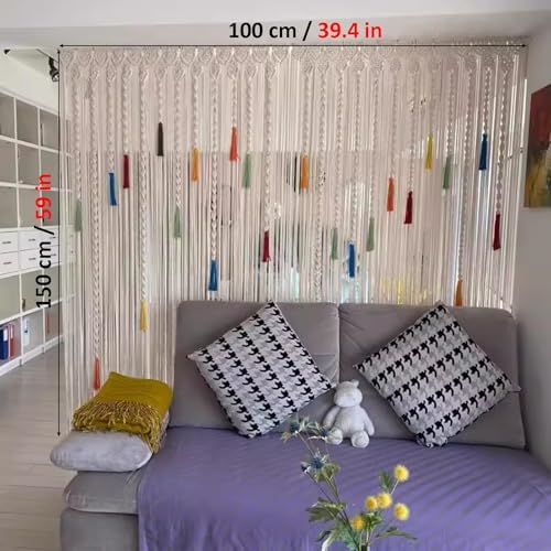 Handwoven Macrame Curtains for Doorways and Windows