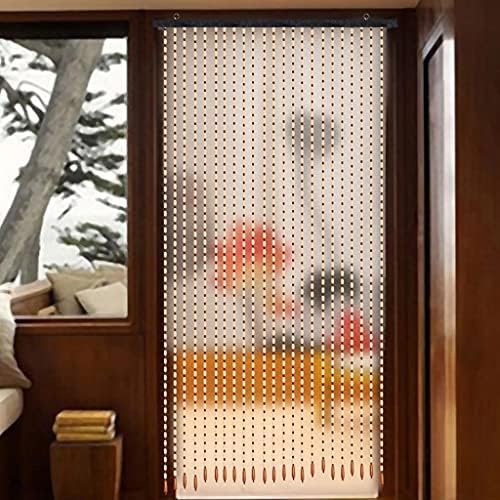 27 Strands Wood Bead Curtain for Doorways