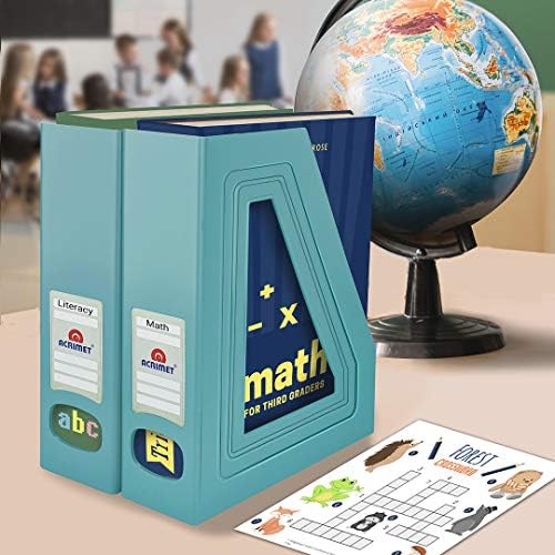 Acrimet Magazine File Holder Durable Rack Space-Saving Organizer 2 Pack Solid Green