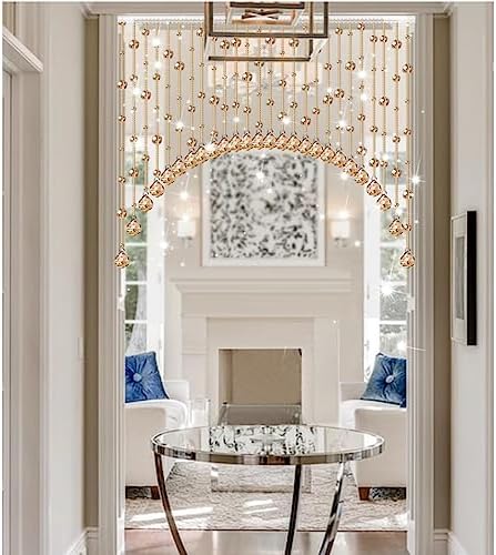 GVILTY Arched Beaded Curtain Door Divider with 25 Lines