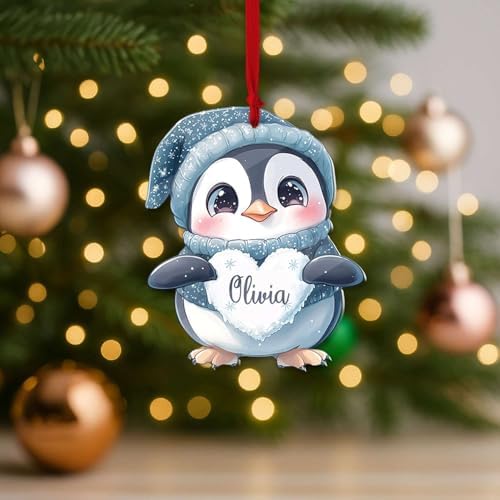 Personalized Name Christmas Tree Hanging Keepsake for Siblings