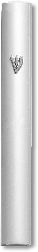 My Daily Styles Aluminum Silver-Tone Classic Mezuzah Case with Shin