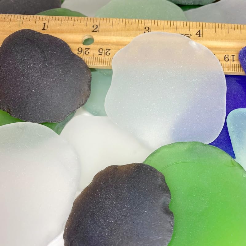 XL Sea Glass Bottle Bottoms 5 Pack Mixed Sizes
