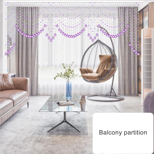 Blue Crystal Beaded Curtain with 85 Strings