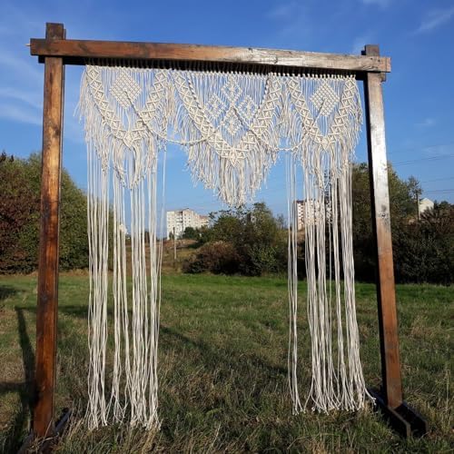 Boho Wedding Arch Macrame Curtain Decor 708W866L