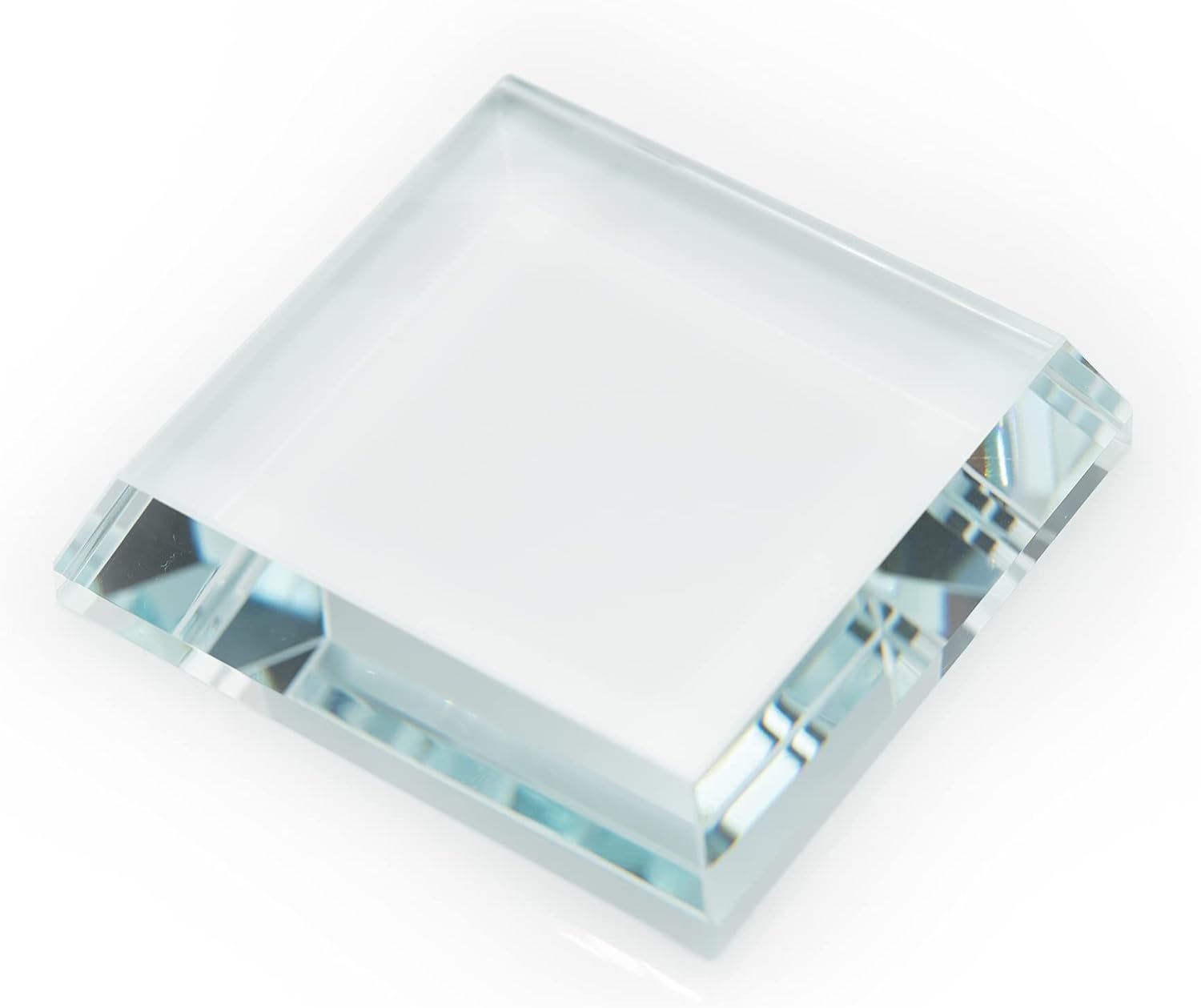 StayMax Clear Crystal Glass Display Base for Collectibles