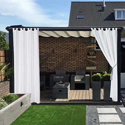 LORDTEX Waterproof Blackout Curtains 52x84 2 Panels White
