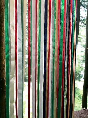 Multicolor Bohemian Door Curtain with Rod Pocket