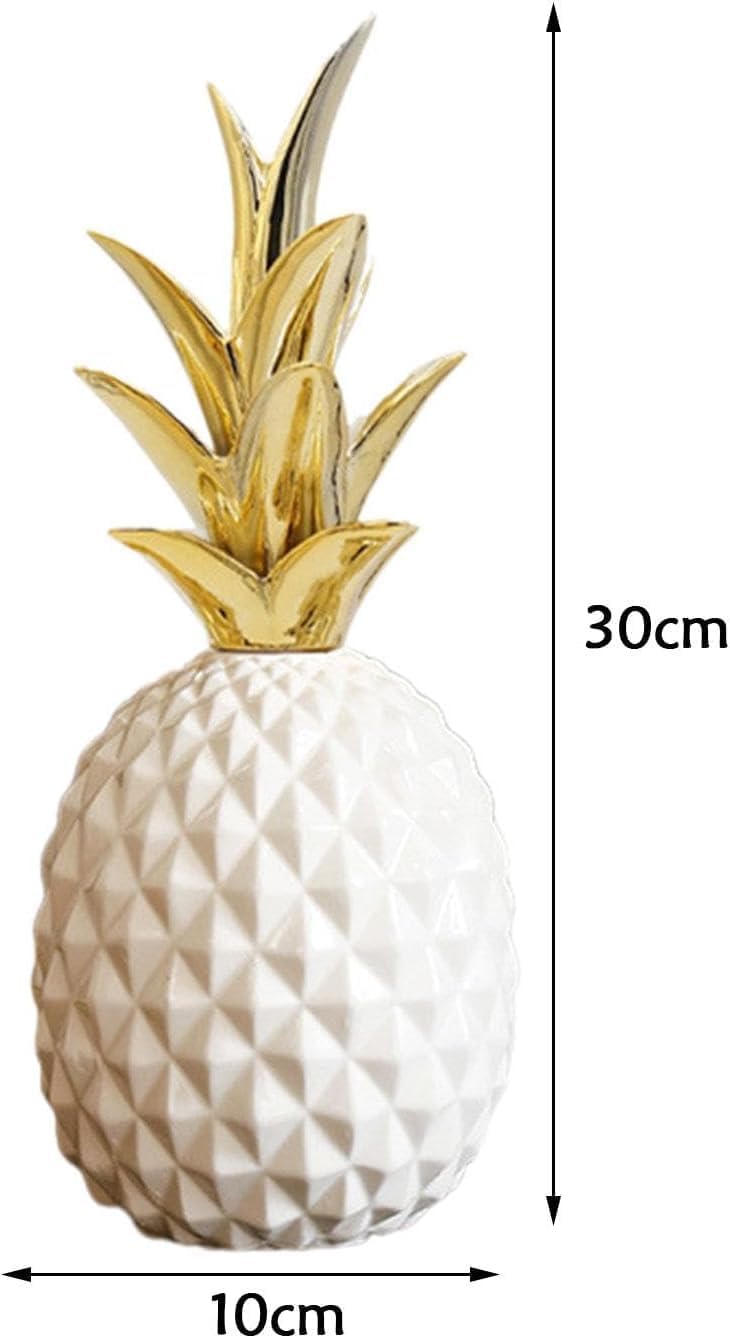 Ceramic Pineapple Ornament Decorative Figurine for Home Office