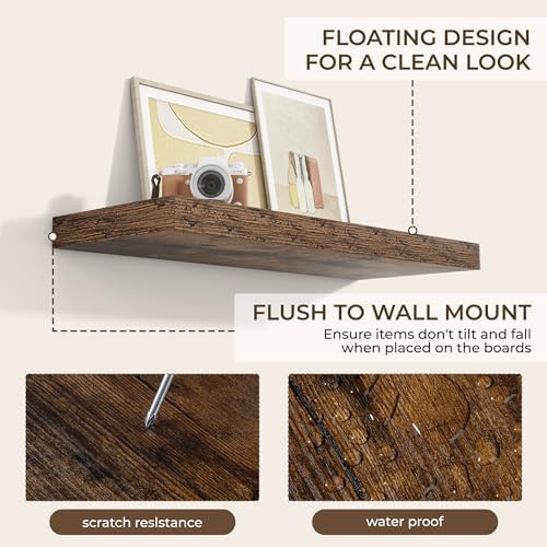 RICHFOCUS 36 Inch Floating Shelves for Wall 2 Pack