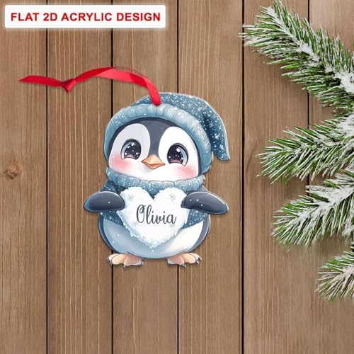 Personalized Name Christmas Tree Hanging Keepsake for Siblings