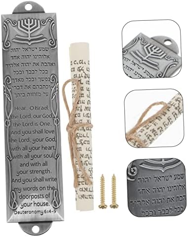 Retro Metal Mezuzah Plaque Door Decor