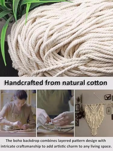 Macrame Curtains for Doorways Handwoven Privacy Panels
