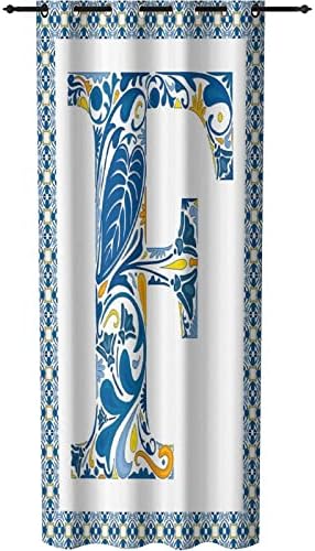 XISUNYA Privacy Door Curtain with Abstract Portuguese Print