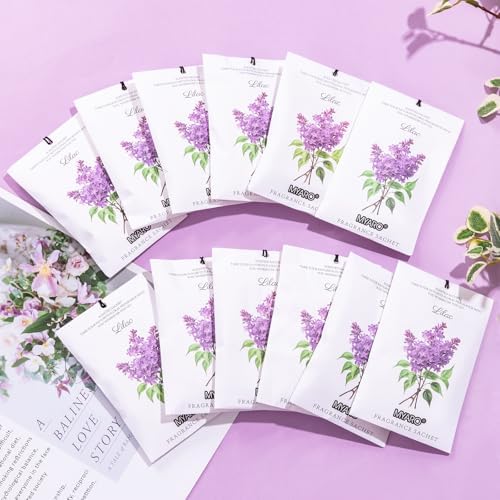 MYARO 12 Pack Lavender Scented Sachets for Drawer and Closet