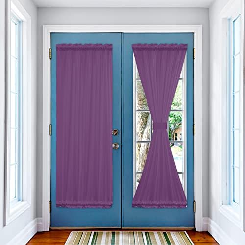 Chic D Door Curtains 25x72in Purple Lavender Blackout Panel Rod Pocket