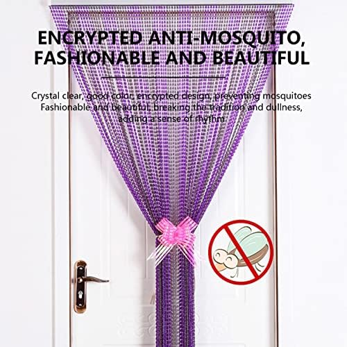 ZARBAILRE Doorway Hanging Beads 31x71 Inch Silver Beaded Curtain