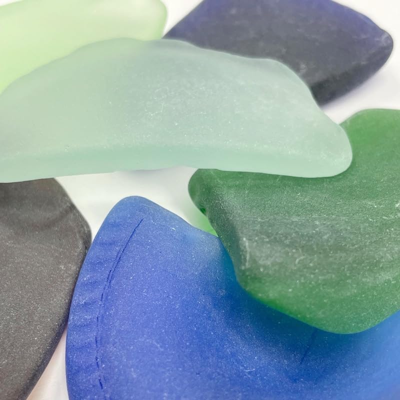 XL Sea Glass Bottle Bottoms 5 Pack Mixed Sizes