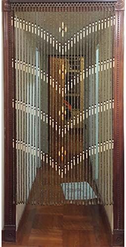 QPZK 31 Shares Wood Beaded Curtain 80x180cm Door Divider