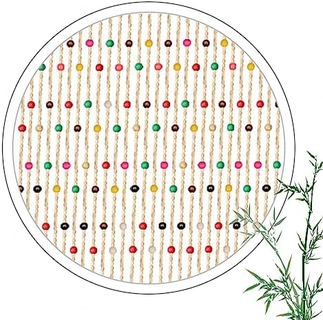 Natural Wood Bamboo Beaded Curtain for Doorway Entrance